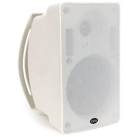 CMX Audio WSK-440PW 2-Way Outdoor Wall Mount Loudspeaker, White; Weatherproof; Water-Resistant IP66 Rate; Line Input 100V/70V with 8 Ohm Bypass; 4.5" Polypropylene Woofer and 0.75" Silk Tweeter