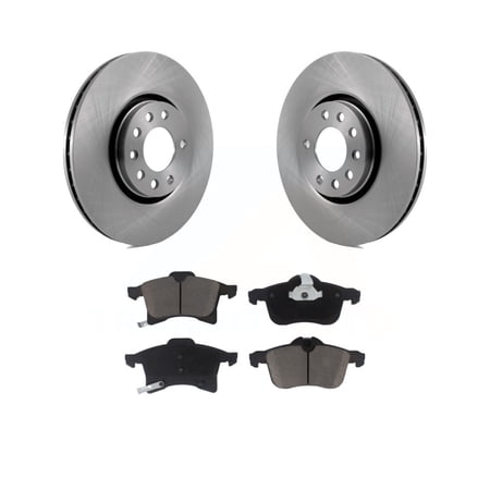 CMX Front Disc Brake Rotors and Ceramic Pads Kit for Car 2008-2009 Saturn Astra K8C-100513