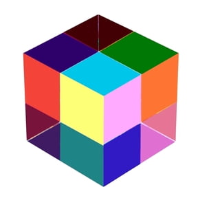 ZhuoChiMall CMY Color Cube, 1.6 inch (40mm) Acrylic Prism for Home or Office Desktop Decoration, Science Learning Toys Educational Gifts for Kids