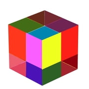 ZhuoChiMall CMY Color Cube, 50mm 2.0 inch Acrylic CMYcube Prism for Home or Office Desktop Decoration, Science Educational Toys Gifts for Kids