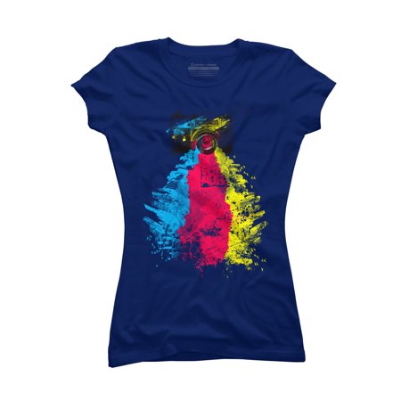 CMYK Shoots Juniors Royal Blue Graphic Tee - Design By Humans S
