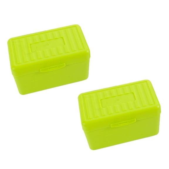 CMYYNNA 1 Pack 4 x 6 inch Index Card Box - Index Card Holder Notecard Box Recipe Organizer Plastic Storage Organizer for Filling Cards, Notes, Flashcards, Recipes, Green(Not Include Cards,Yellow)