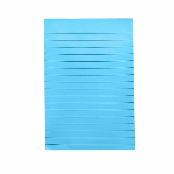 CMYYNNA 1 Pads Lined Sticky Notes 4x6 Sticky Notes with Lines Self-Stick Note Pads 1 Bright Multi Colors, 35 Sheet/Pad(Blue)