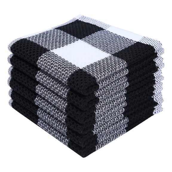 CMYYNNA 1 Pcs Kitchen Dish Cloths for Washing Dishes Cleaning Cloth Absorbent Dish Rags Drying Cleaning Towels for Scrubbing Wipe Glass Home and Kitchen(Dark Color,13'' X 28'',Black)