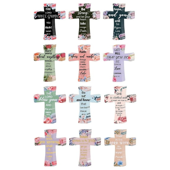 CMYYNNA 16 Pieces Magnetic Bookmarks Cross Christian Magnetic Page Markers Religious Bible Verses Bookmarks for Mother's Day Women Student School Reading Gifts Church Bible Study Group (Floral Style)
