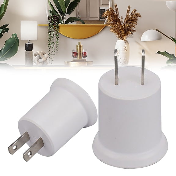 CMYYNNA 3 Pack E26/E27 Light Socket to Plug Adapter,660W 125V Light Socket Adapter Converts Outlet to Lamp Socket