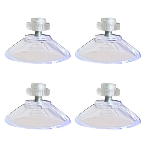 CMYYNNA 4pcs 45mm Screw in Suction Cups,Strong Suction Cups with Nuts,Small Suction Pads with Ear,Reusable Sucker,Clear Suction Cups for Glass Mirror Camping Caravan Decor