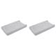 CMYYNNA Baby Bed Cover Breathable Simple Style Baby Nursing Table Cover Soft Smooth Changing Pads Cover Soft Comfy Bassinet Pad,Gray(2pcs)