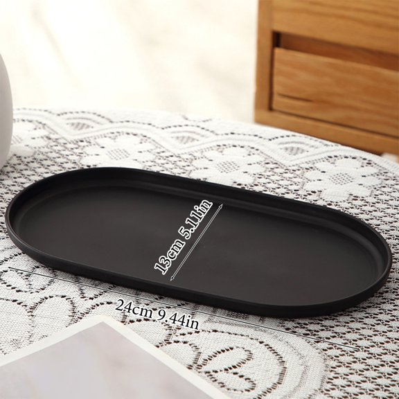 CMYYNNA Fast Food Cafeteria Tray 11.81" x 6.5",Durable Polypropylene with Slip-Resistant Surface,Stackable for Cafes and Schools,BPA-Free,Black*1+White*1+Yellow*1+Brown*1