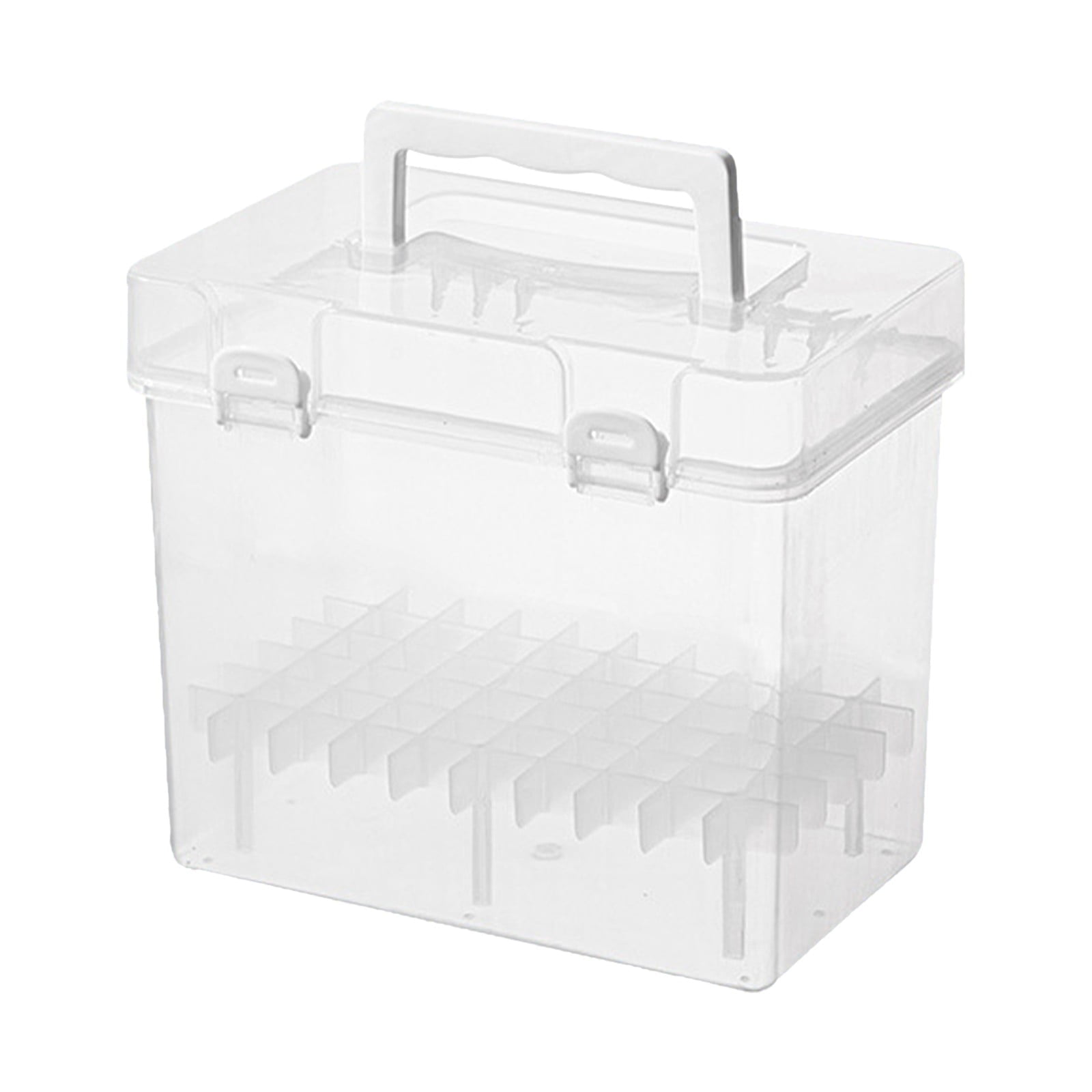 CMYYNNA Marker Case Storage Container Multifunctional Transparent Marker Organizer Art Supplies for Color Highlighter Watercolor Pens, 60 Slots（ Excluding pen)