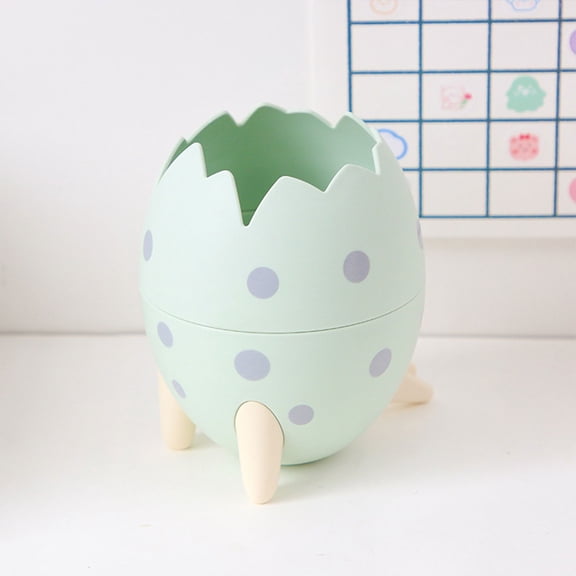 CMYYNNA Plastic Containers 1pcs Dinosaur Egg Pencil Holder Cute Pen Cup Egg Holder Organizer Novelty cil Container Container Stationery Box for Dino Party Decorations Supplies(Green)