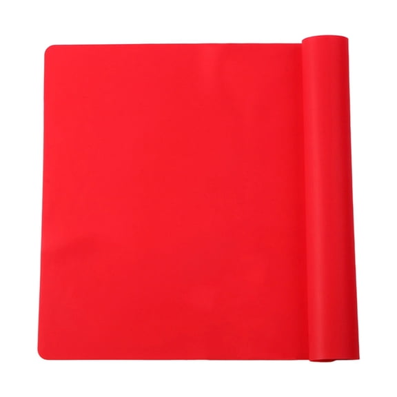 CMYYNNA Silicone Mats for Kitchen Counter,Large Silicone Countertop Protector 11.81" by 15.74",Nonskid Heat Resistant Desk Saver Pad,Multipurpose Mat,Placemat,Red