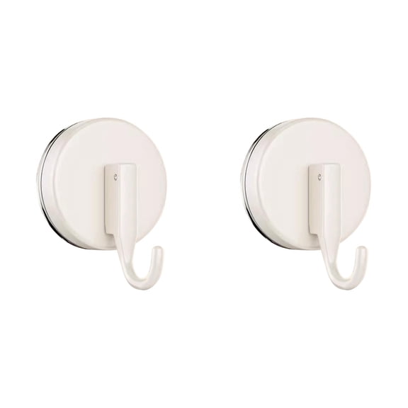CMYYNNA Suction Cup Wreath Hanger,Upgraded Reef Hook for Front Door/Glass Window/Over Door,Christmas/Thanksgiving/Halloween/July 4th/Easter/Valentine/Spring/Summer/Fall (White,2-Pack)