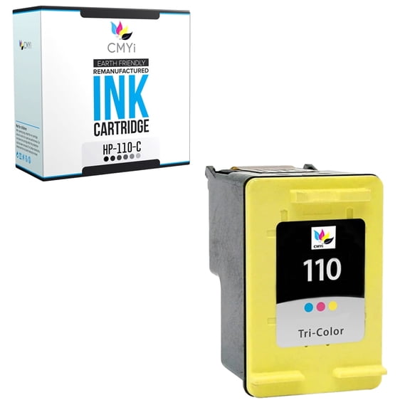 CMYi Tri-Color Ink Cartridges for Printers Compatible with HP 110 Inkjet Printer, Photosmart (1 Pack)