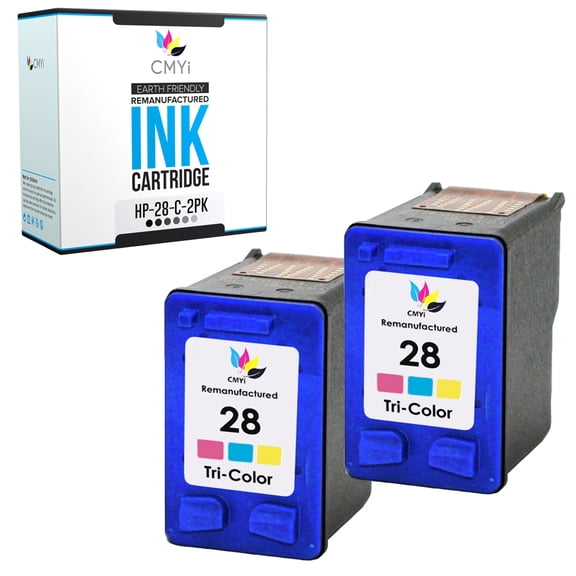 CMYi 28 Color 2-Pack Ink Cartridge Compatible for HP 28 - OfficeJet 4110, 4110v, 4110xi, 4215, 4215v, 4255, PSC 1110, 1118, 1209, 1310, 1311, 1312, 1315, 1315v, 1317, 1318, 2100, 2170, 2200 (2 Color)