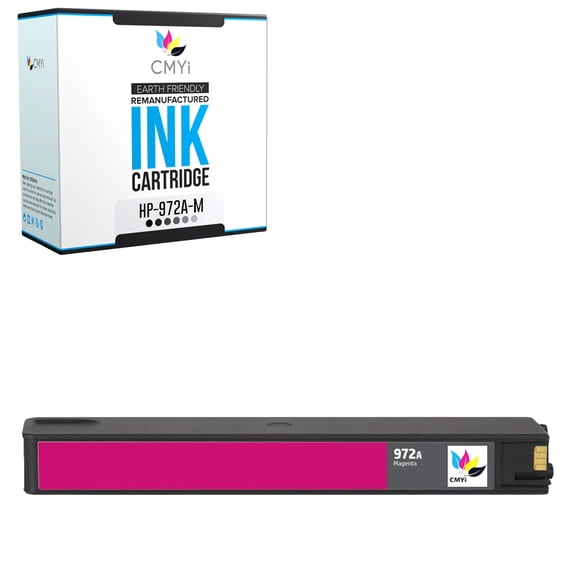 CMYi 972A Magenta 1-Pack Ink Cartridge Compatible for HP 972A - PageWide 377dn, Managed P55250dw, Managed P57750dw, Pro 352dn, Pro 452dn, Pro 452dw, Pro 452dwt, Pro 477dn, Pro 477dw (1 Magenta)