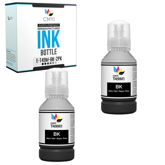 CMYi T49M Black 2-Pack Ink Bottles compatible for Epson T49M - SureColor F170 and F570 Pro (2 Black)