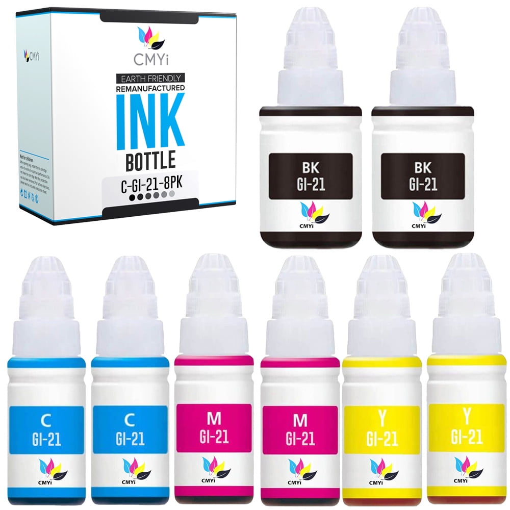 CMYi Black/Color Printer Ink Bottles Replacement Compatible with Canon ...
