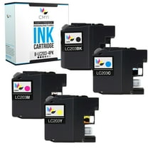 CMYi LC203 Combo Pack of 4 Ink Cartridges compatible for Brother LC203 - MFC J460DW, J4620DW, J480DW, J485DW, J5520DW, J5620DW, J5720DW, J680DW, J880DW, J885DW (1 Black, 1 Cyan, 1 Magenta, 1 Yellow)