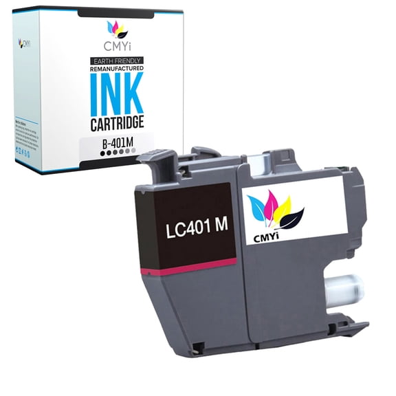 CMYi LC401 Magenta 1-Pack Ink Cartridge compatible for Brother LC401 - DCP-J1050DW, J1140DW, J1800DW, MFC-J1010DW, J1012DW, J1170DW, J1800DW (1 Magenta)