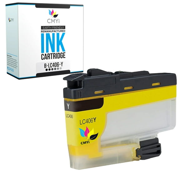 CMYi LC406 Yellow 1-Pack Ink Cartridge compatible for Brother LC406 - MFC-J4335DW, J4340DW, J4345DW, J4535DW, J4540DW, J5855DW, J5955DW, J6555DW, J6955DW (1 Yellow)