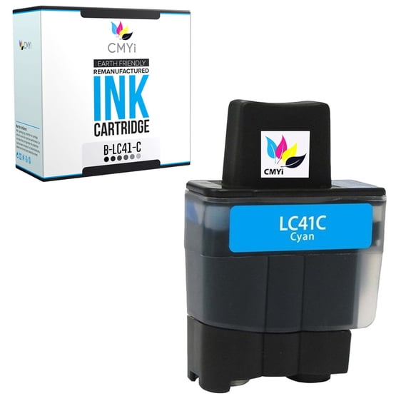 CMYi LC41 Cyan 1-Pack Ink Cartridge compatible for Brother LC41 - MFC 210C, 3240C, 3340CN, 420CN, 5440CN, 5840CN, 620CN, 640CW, 820CW, DCP 110c, 120c, Intellifax 1840c, 1940CN, 2440C (1 Cyan)