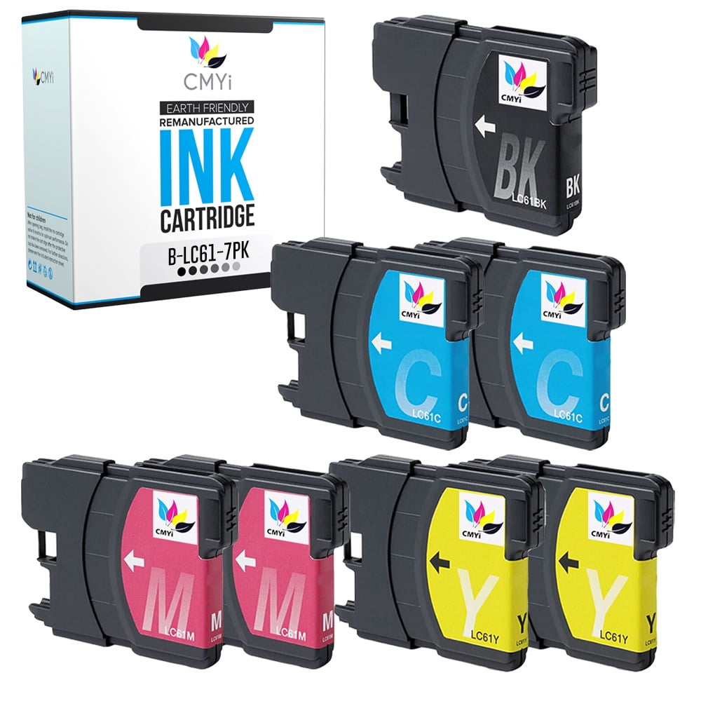 CMYi LC61 Combo Pack of 7 Ink Cartridges compatible for Brother LC61 ...