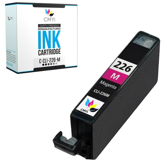 CMYi CLI-226 Magenta 1-Pack Ink Cartridge compatible for Canon CLI-226 - PIXMA iP4820, iP4920, iX6520, MG5120, MG5220, MG5320, MG6120, MG8120, MG8120B, MG8220, MX712, MX882, MX890, MX892 (1 Magenta)