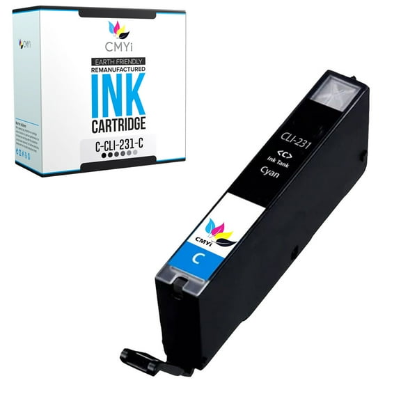 CMYi CLI-231 Cyan 1-Pack Ink Cartridge compatible for Canon CLI-231 - PIXMA TS8820 (1 Cyan)