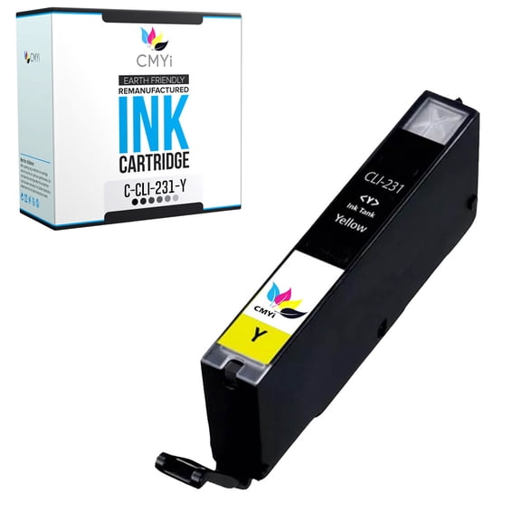 CMYi CLI-231 Yellow 1-Pack Ink Cartridge compatible for Canon CLI-231 - PIXMA TS8820 (1 Yellow)
