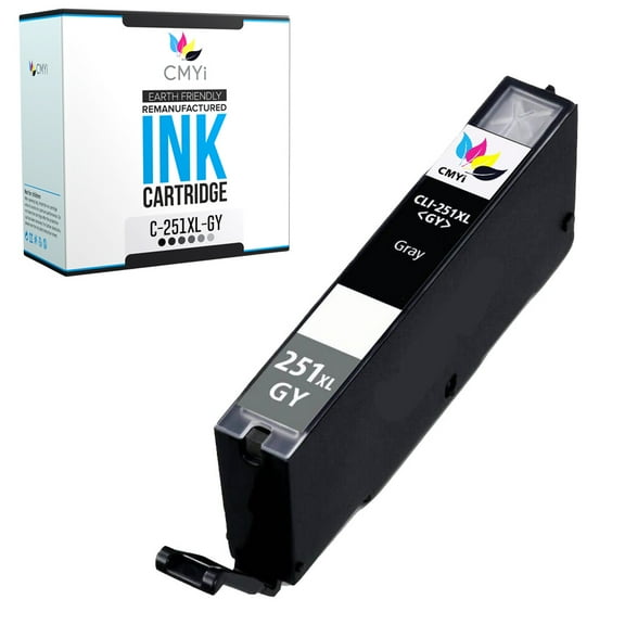 CMYi CLI-251XL Gray 1-Pack Ink Cartridge compatible for Canon CLI-251XL - PIXMA iP8720, MG5422, MG6320, MG6620, MG7120, MG7520 (1 Gray)