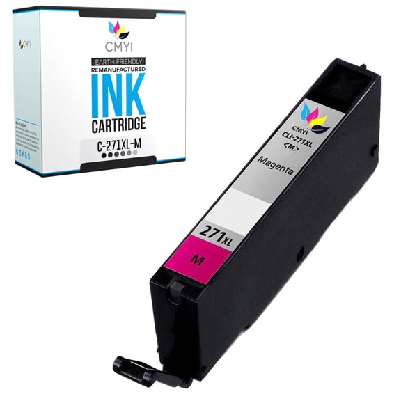 CMYi CLI-271XL Magenta 1-Pack Ink Cartridge compatible for Canon CLI-271XL - PIXMA MG5720, MG5721, MG5722, MG6820, MG6821, MG6822, MG7700, MG7720, TS5020, TS5022, TS6020, TS8020, TS9020 (1 Magenta)
