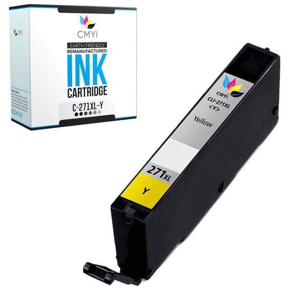 CMYi CLI-271XL Yellow 1-Pack Ink Cartridge compatible for Canon CLI-271XL - PIXMA MG5720, MG5721, MG5722, MG6820, MG6821, MG6822, MG7700, MG7720, TS5020, TS5022, TS6020, TS8020, TS9020 (1 Yellow)