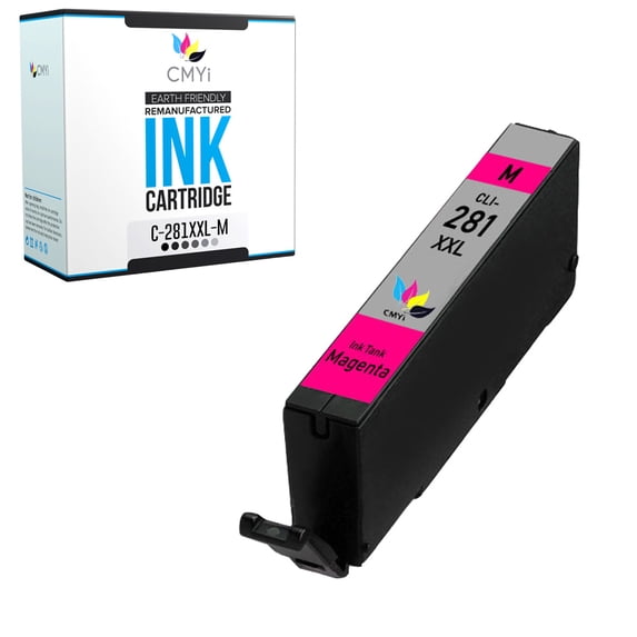 CMYi 281XXL Magenta 1-Pack Ink Cartridge compatible for Canon CLI-281XXL - PIXMA TS9521Ca, TR7520, TR7620, TR8520, TR8620, TR8620a, TR8622, TR8622a, TS6120, TS6220, TS6320, TS702, TS702a (1 Magenta)