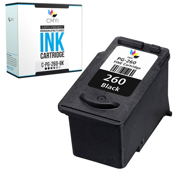 CMYi PG-260 Black 1-Pack Ink Cartridge compatible for Canon PG-260 - PIXMA TR7020, TR7020a, TR7022a, TS5320, TS6420, TS6420a (1 Black)