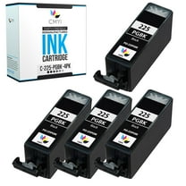 CMYi PGI-225 Pigment Black 4-Pack Ink Cartridges compatible for Canon PGI-225 - PIXMA iP4820, iP4920, MG5120, MG6120, MG6220, MG8120, MG8120B, MG8220, MX712, MX882, MX890, MX892 (4 Pigment Black)