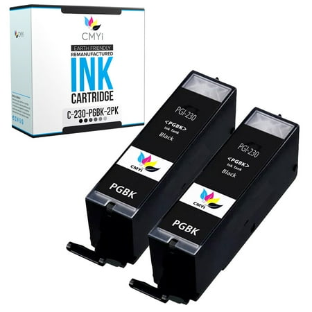 CMYi PGI-230 Black 2-Pack Ink Cartridges compatible for Canon PGI-230 - PIXMA TS8820 (2 Pigment Black)