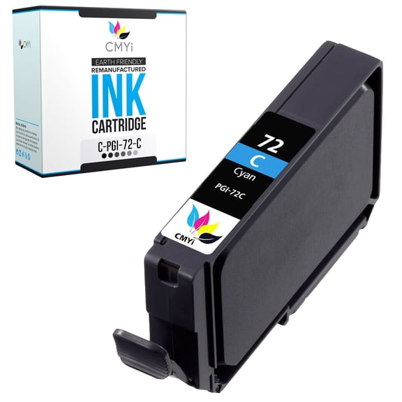 CMYi PGI-72 Cyan 1-Pack Ink Cartridge compatible for Canon PGI-72 - PIXMA PRO-10, PRO-10S (1 Cyan)