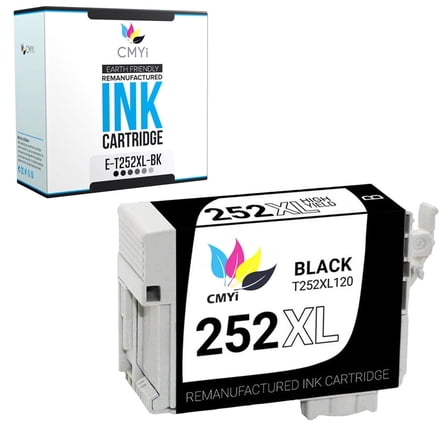 CMYi 252XL Black Ink Cartridge Replacement Compatible for Epson WorkForce Printers  (1 Pack)