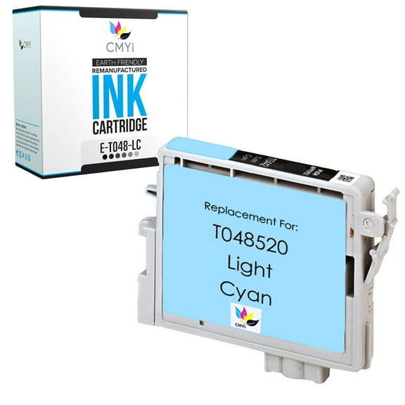 CMYi 48 Light Cyan 1-Pack Ink Cartridge compatible for Epson 48 - Stylus Photo R200, R220, R300, R300M, R320, R330M, R340, R500, R600, RX500, RX600, RX620 (1 Light Cyan)