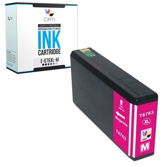 CMYi 676XL Magenta 1-Pack Ink Cartridge compatible for Epson 676XL - WorkForce WF-4010, WF-4020, WF-4023, WF-4090, WF-4520, WF-4530, WF-4533, WF-4540, WF-4590 (1 Magenta)