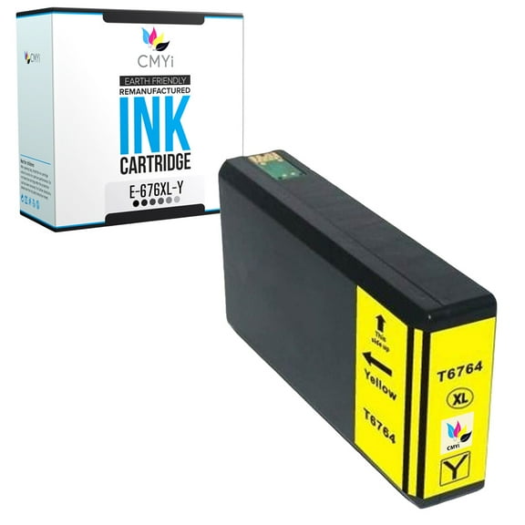 CMYi 676XL Yellow 1-Pack Ink Cartridge compatible for Epson 676XL - WorkForce WF-4010, WF-4020, WF-4023, WF-4090, WF-4520, WF-4530, WF-4533, WF-4540, WF-4590 (1 Yellow)