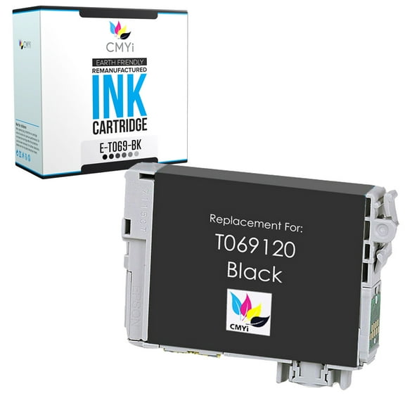 CMYi 69 Black 1-Pack Ink Cartridge compatible for Epson 69 - Stylus C120, CX5000, CX6000, CX7000F, CX7400, CX7450, CX8400, CX9400fax, CX9475fax, N10, N11, NX100, NX105, NX11, NX110, NX115 (1 Black)