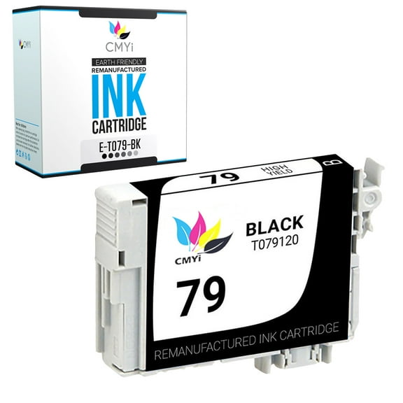 CMYi 79 Black 1-Pack Ink Cartridge compatible for Epson 79 - Artisan 1430, Stylus Photo 1400, 1500W (1 Black)