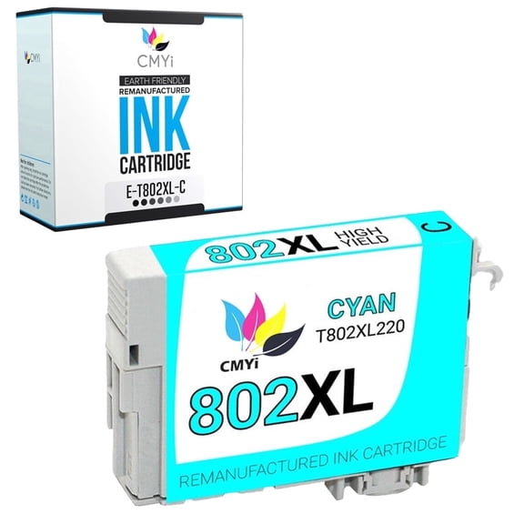 CMYi 802XL Compatible with Epson Color Ink Cartridges for Printers, WorkForce Series, Cyan, 1 Pack