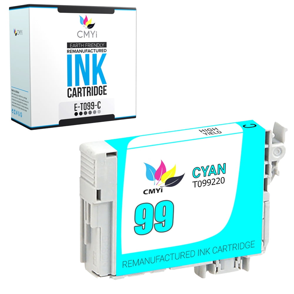 CMYi 99 Cyan 1-Pack Ink Cartridge compatible for Epson 99 - Artisan 700, 710, 725, 730, 800, 810, 835, and 837 (1 Cyan)