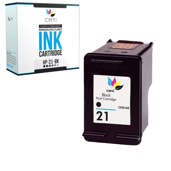 CMYi 21 Black 1-Pack Ink Cartridge compatible for HP21 - DeskJet 3747, 3910, 3915, 3918, 3920, 3930, 3930v, 3940, 3940v, D1311, D1320, D1330, D1341, D1360, D1368, D1415, D1420, D1430 (1 Black)