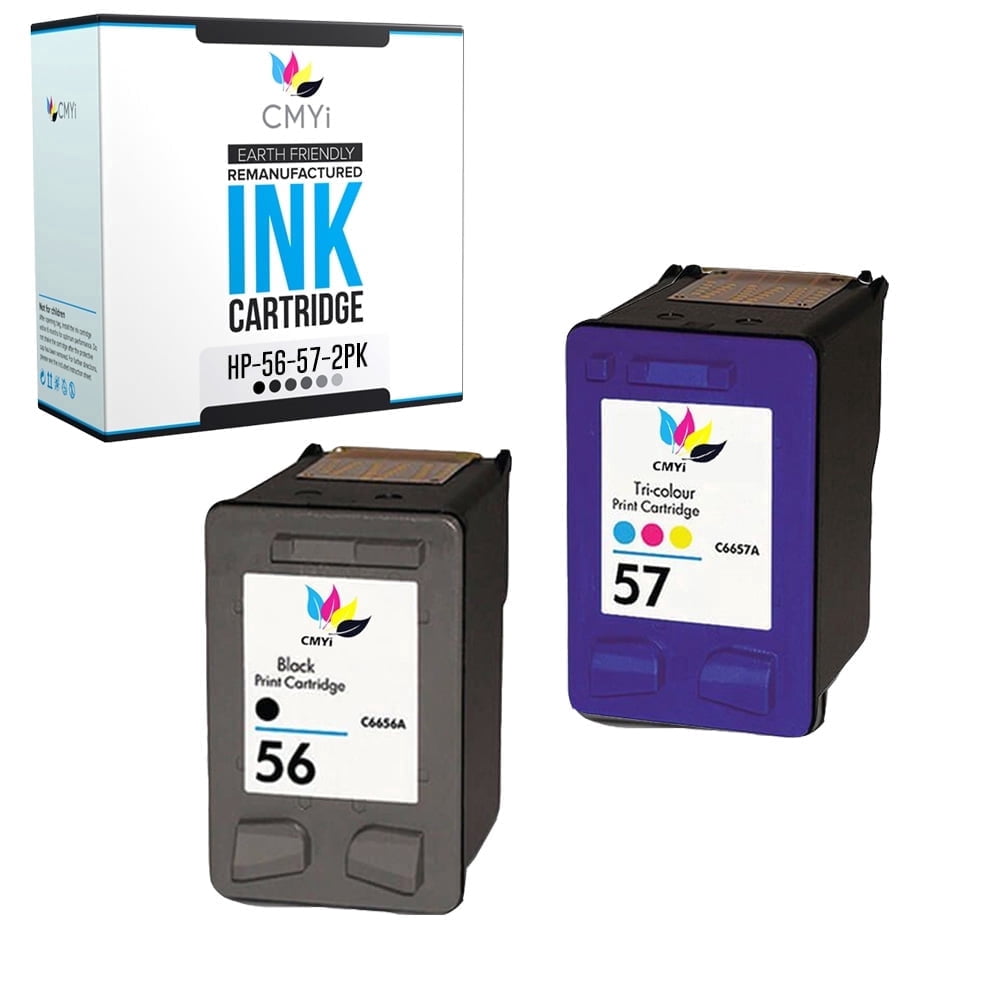 CMYi Combo Pack of 2 Ink Cartridges for HP 56 57 Printer Compatible ...