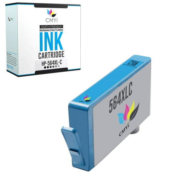 CMYi 564XL Cyan 1-Pack Ink Cartridge compatible for HP 564XL - PhotoSmart B109, B109q, B110, B110a, B110b, B209a, B209b, B209c, B210, B210a, B210b, B210c, B210d, B210e, B8500, B8550, B8553 (1 Cyan)