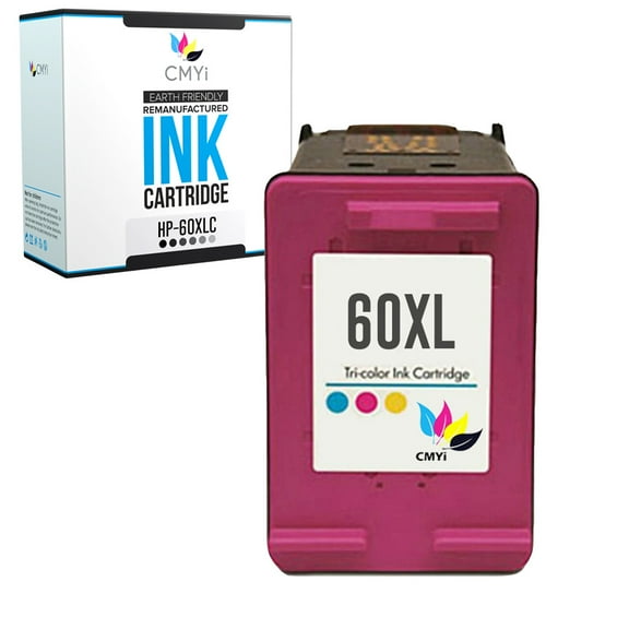 CMYi 60XL Color 1-Pack Ink Cartridge compatible for HP 60XL - DeskJet D2666, D2668, D2680, D5545, D5560, D5563, D5568, F2400, F2410, F2418, F2420, F2423, F2430, F2440, F2476, F2480 (1 Tri-color)